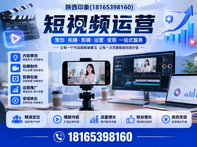 周至县短视频运营展示图